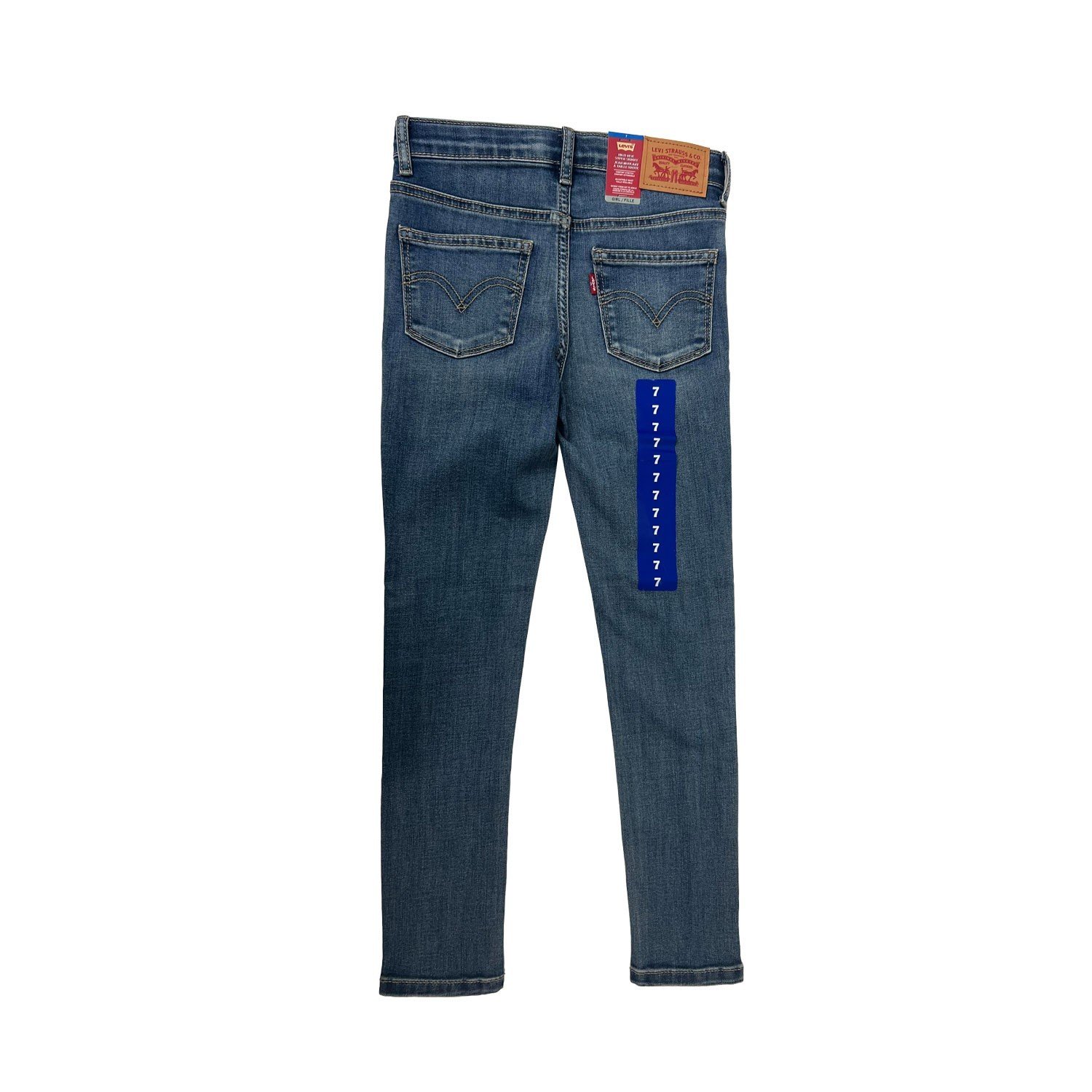 Levi's Girl's Light Blue High Rise Super Skinny Denim Jeans - Image 3