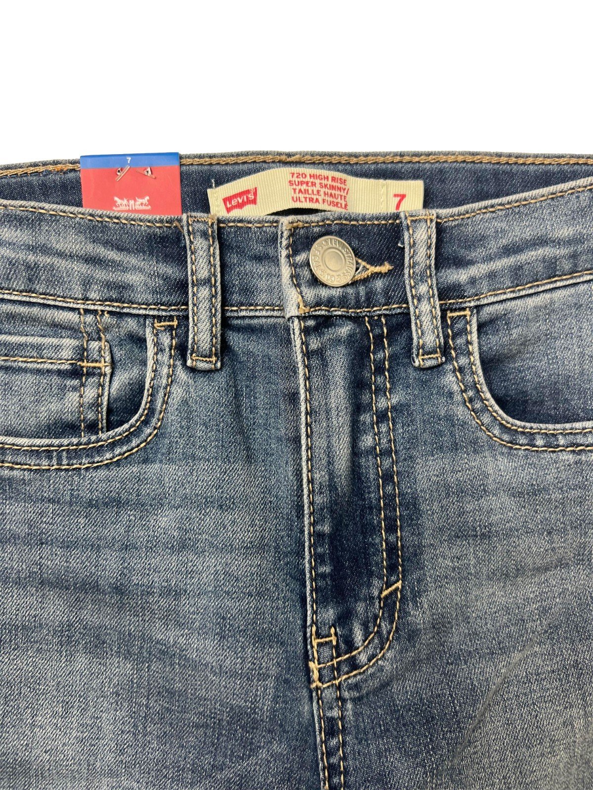 Levi's Girl's Light Blue High Rise Super Skinny Denim Jeans - Image 5