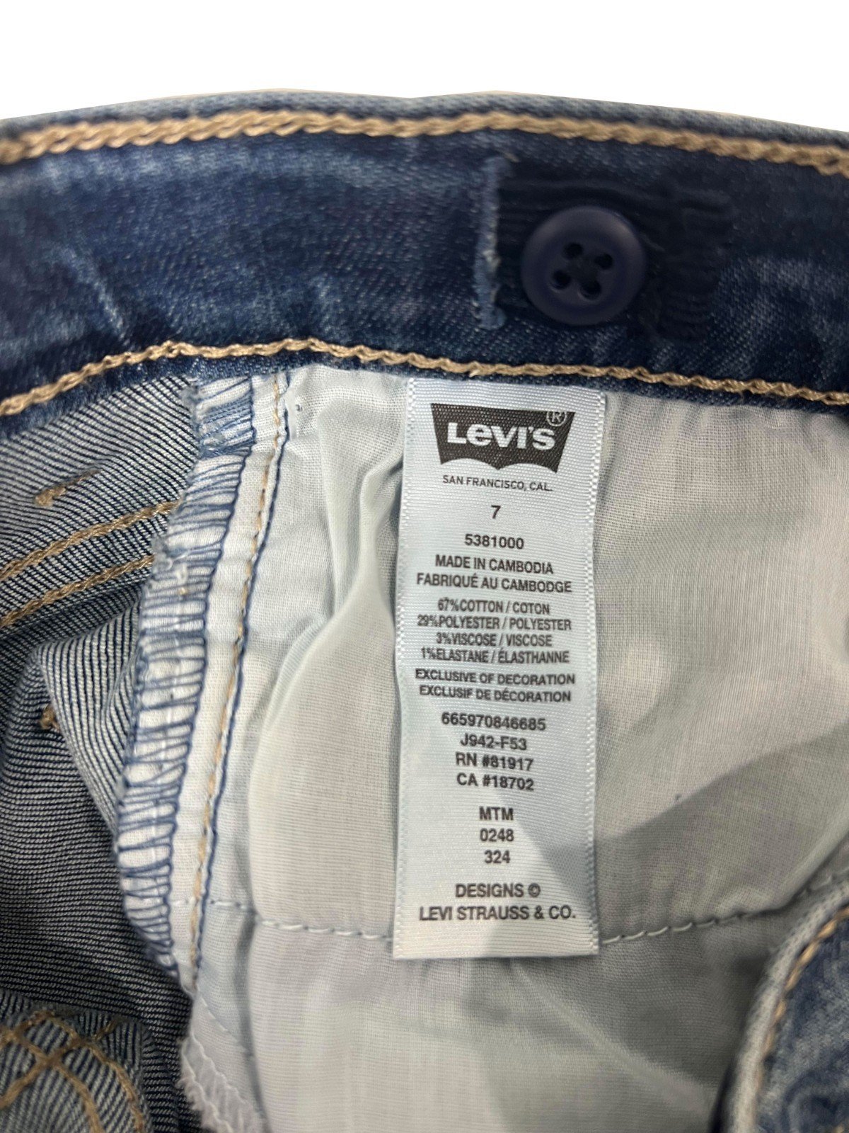 Levi's Girl's Light Blue High Rise Super Skinny Denim Jeans - Image 9
