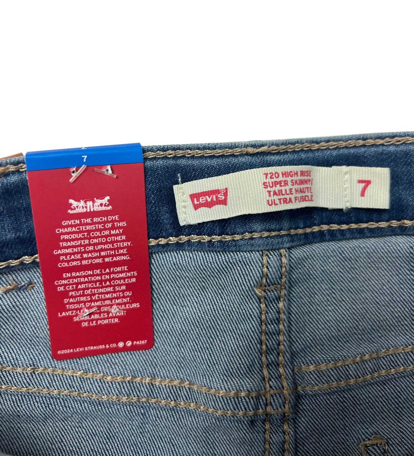 Levi's Girl's Light Blue High Rise Super Skinny Denim Jeans - Image 11