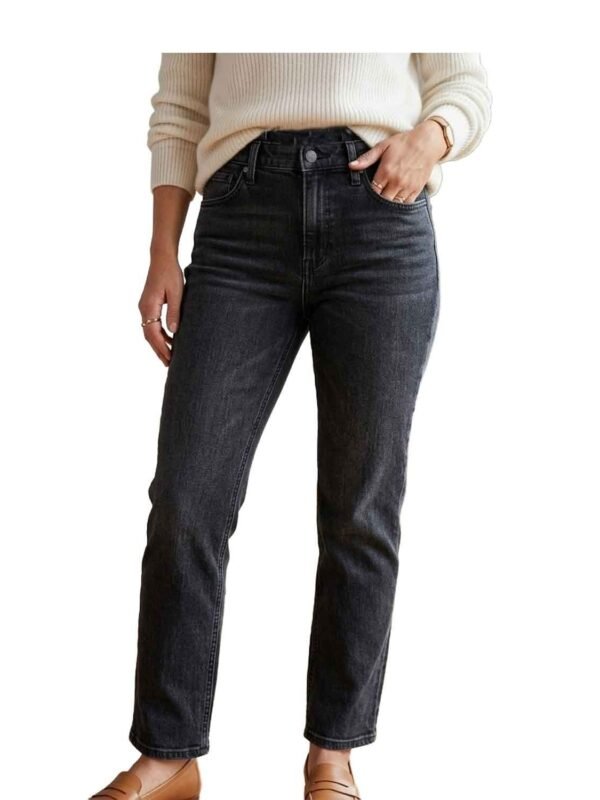 Kirkland Women's Black High Rise Straight Denim Jeans