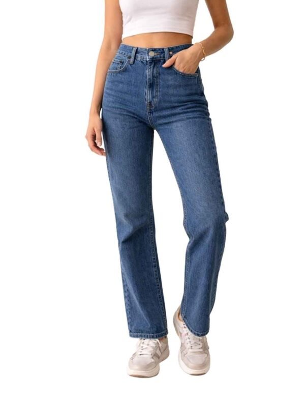 Kirkland Women's Blue High Rise Straight Denim Jeans