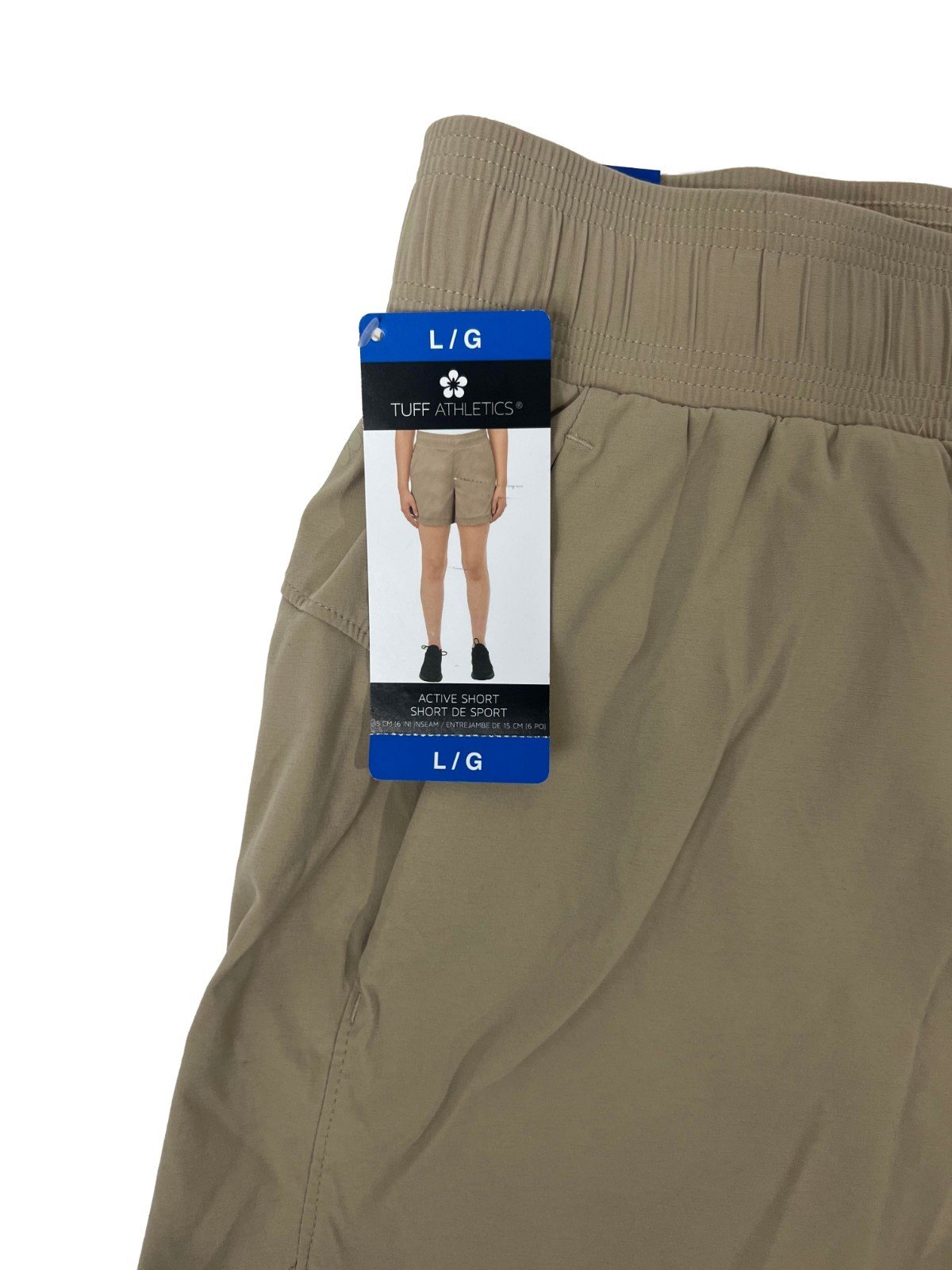Tuff Athletics Women's Khaki Active Shorts - Image 4