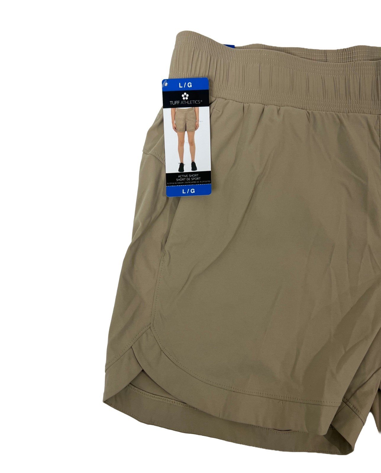 Tuff Athletics Women's Khaki Active Shorts - Image 5