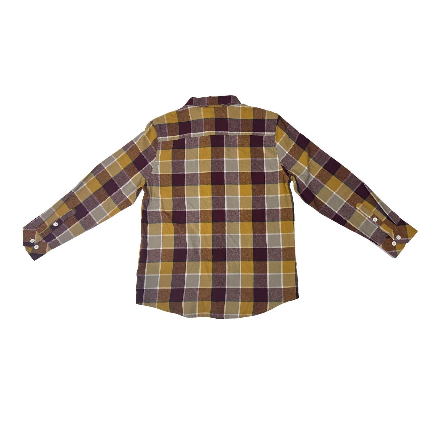 O'Neill Youth’s Orange Plaid Long Sleeve Flannel Shirt - Image 4