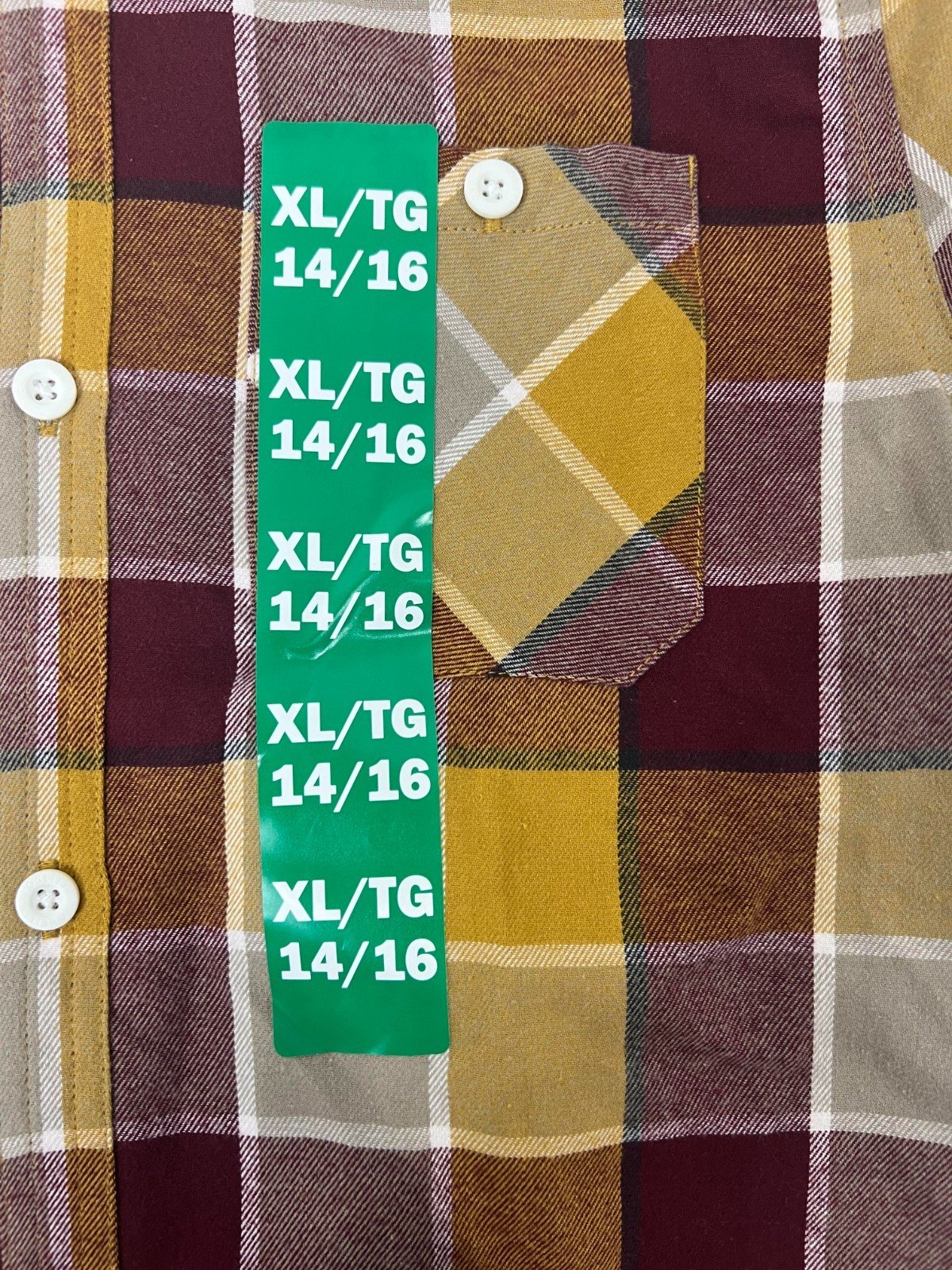 O'Neill Youth’s Orange Plaid Long Sleeve Flannel Shirt - Image 7