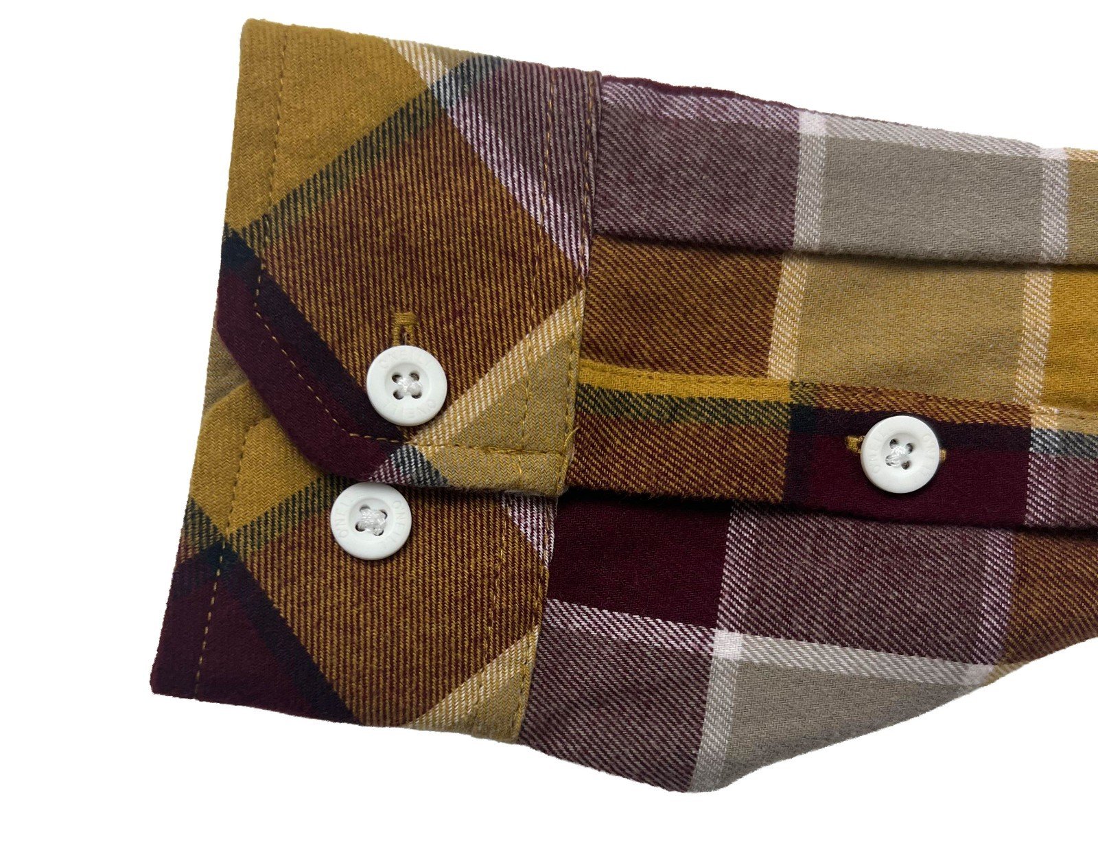 O'Neill Youth’s Orange Plaid Long Sleeve Flannel Shirt - Image 9