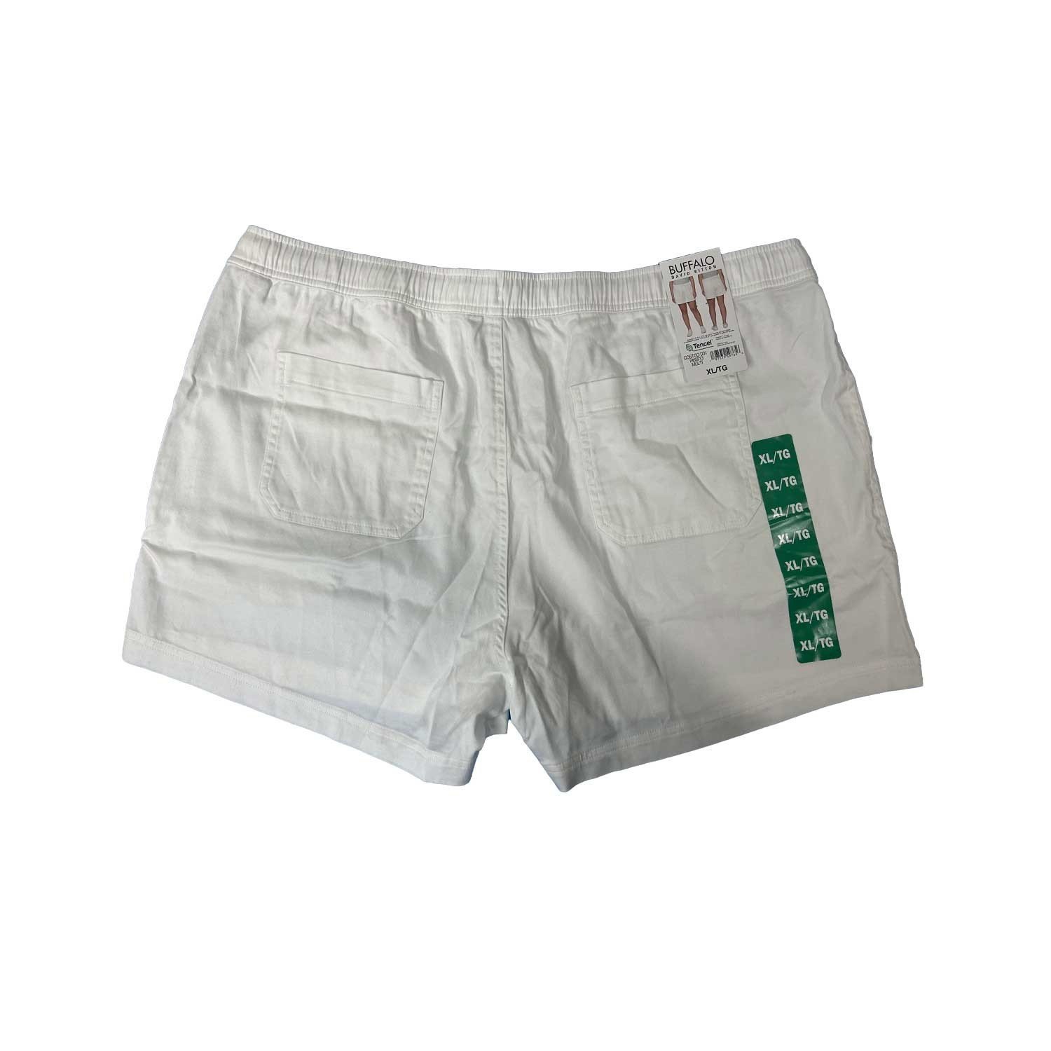 Buffalo Women's White Shorts Pull-On Drawstring Four-pocket Styling - Image 3