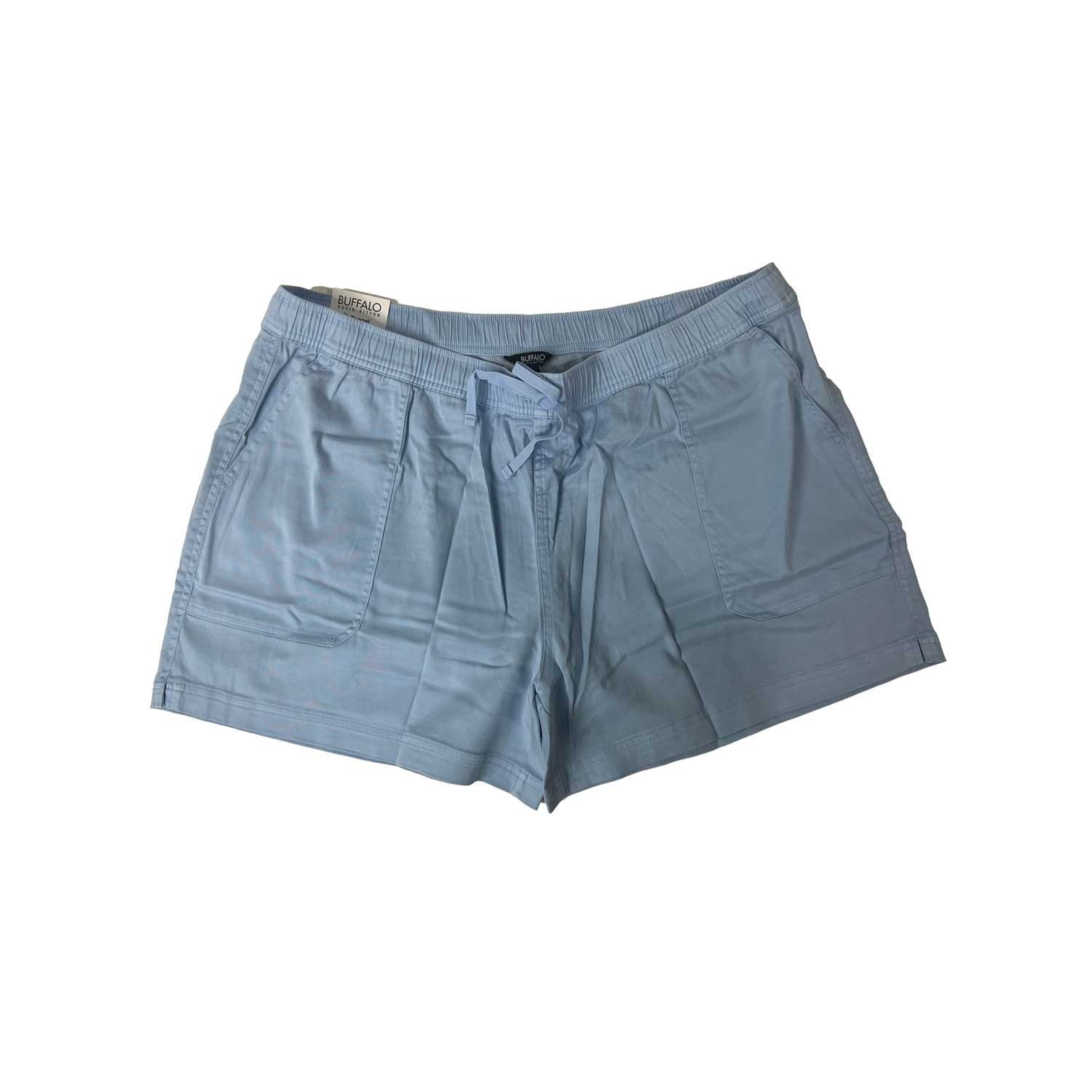 Buffalo Women's Blue Shorts Pull-On Drawstring Four-pocket Styling - Image 2