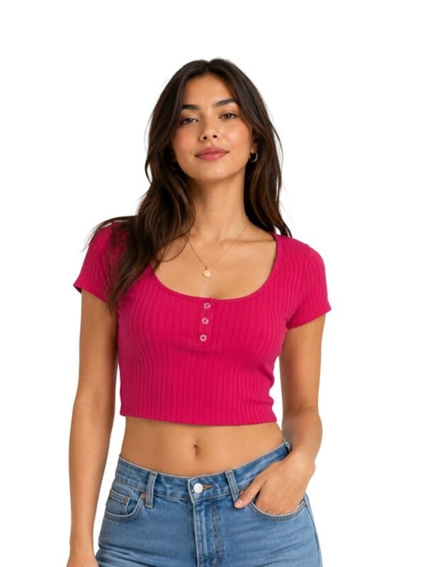 Decree Women's Cheerful Pink Top Removable Cups