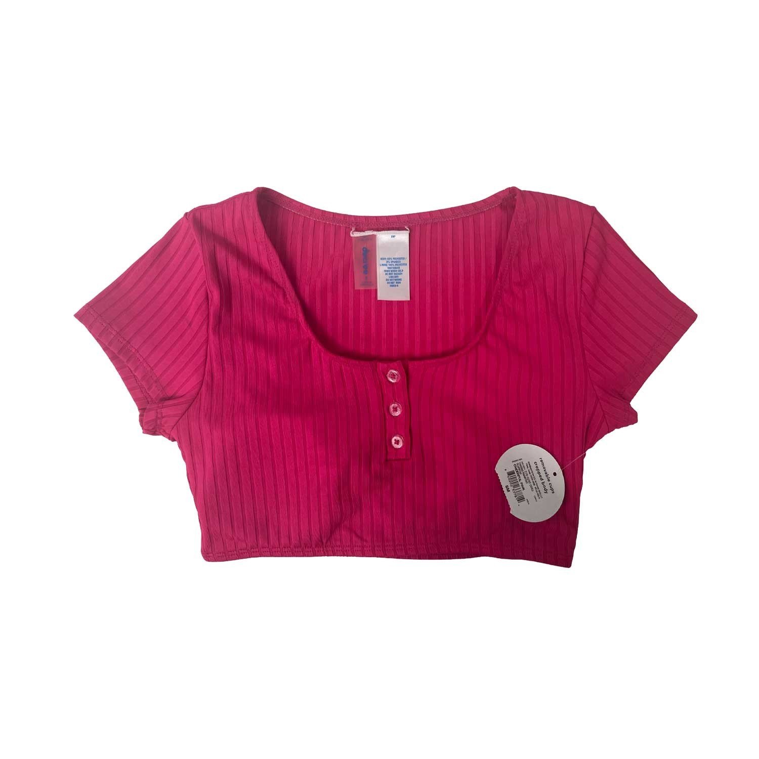 Decree Women's Cheerful Pink Top Removable Cups - Image 2