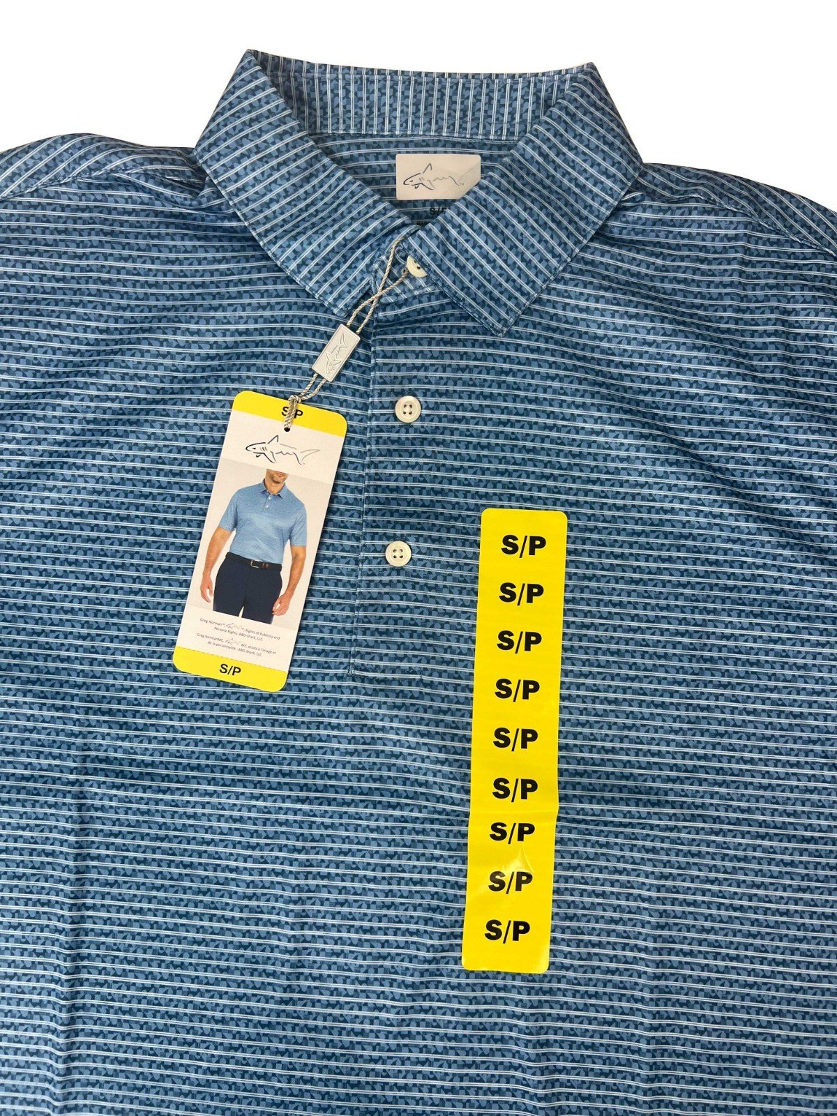 Greg Norman Men's Blue T-Shirt Polo Short Sleeve 3 Button Tee - Image 6