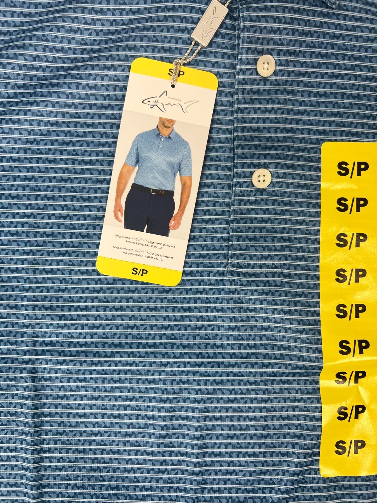 Greg Norman Men's Blue T-Shirt Polo Short Sleeve 3 Button Tee - Image 7