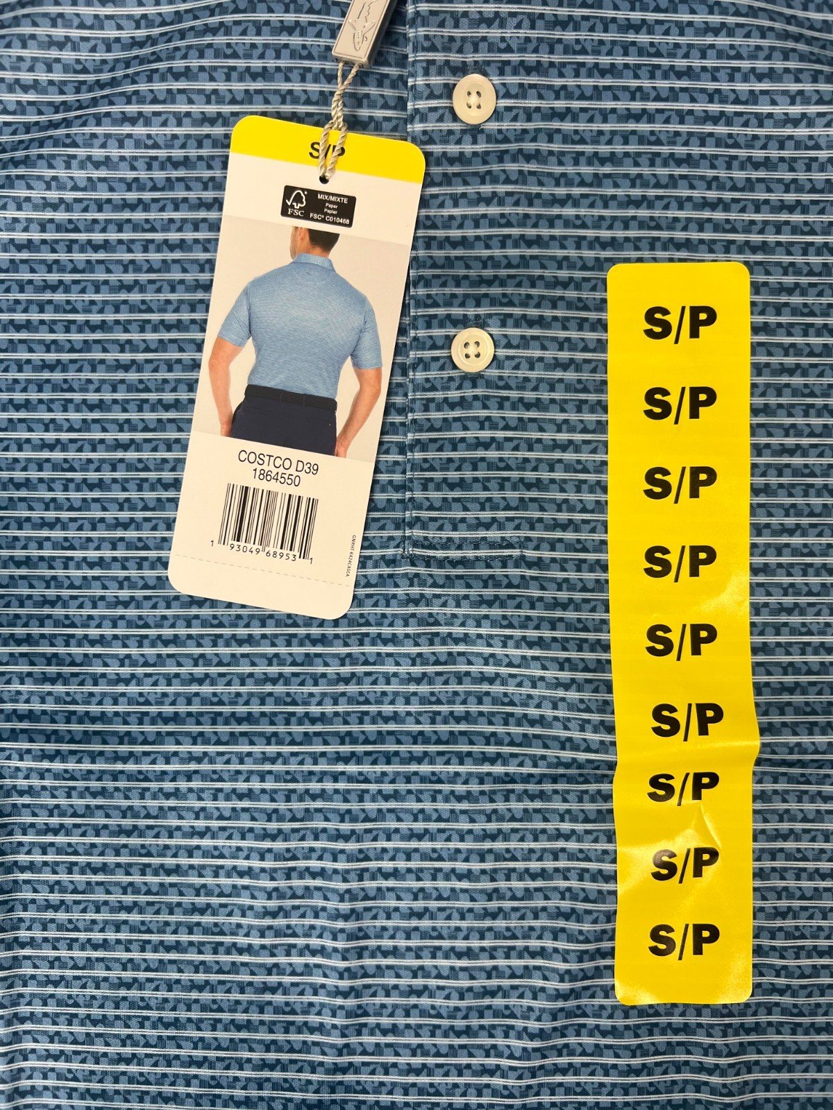 Greg Norman Men's Blue T-Shirt Polo Short Sleeve 3 Button Tee - Image 8