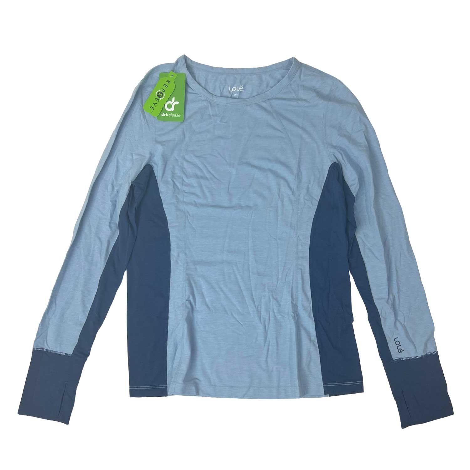 Lole Women’s Blue Top Merino Wool Blend Baselaye L/S - Image 2