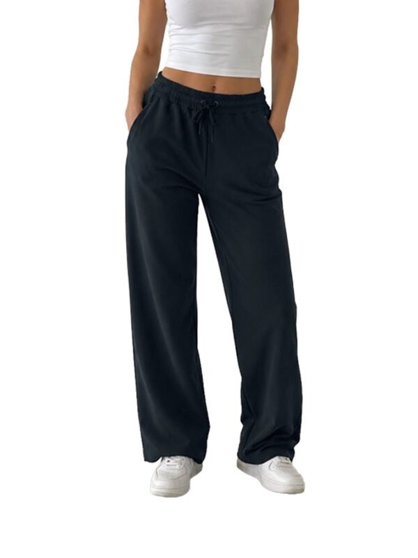 Mondetta Women's Black Soft Terry Wide Leg Pant