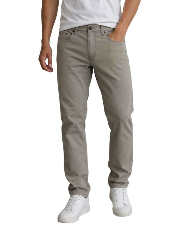 Jachs Ny Men's Cream Pant 5 Pocket Stretch Straight Fit Size - 32x30
