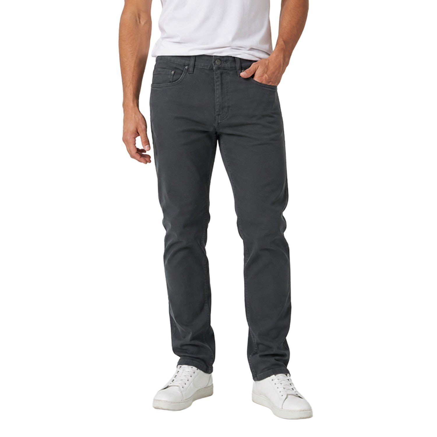 Jachs Ny Men's Grey Pant 5 Pocket Stretch Straight Fit