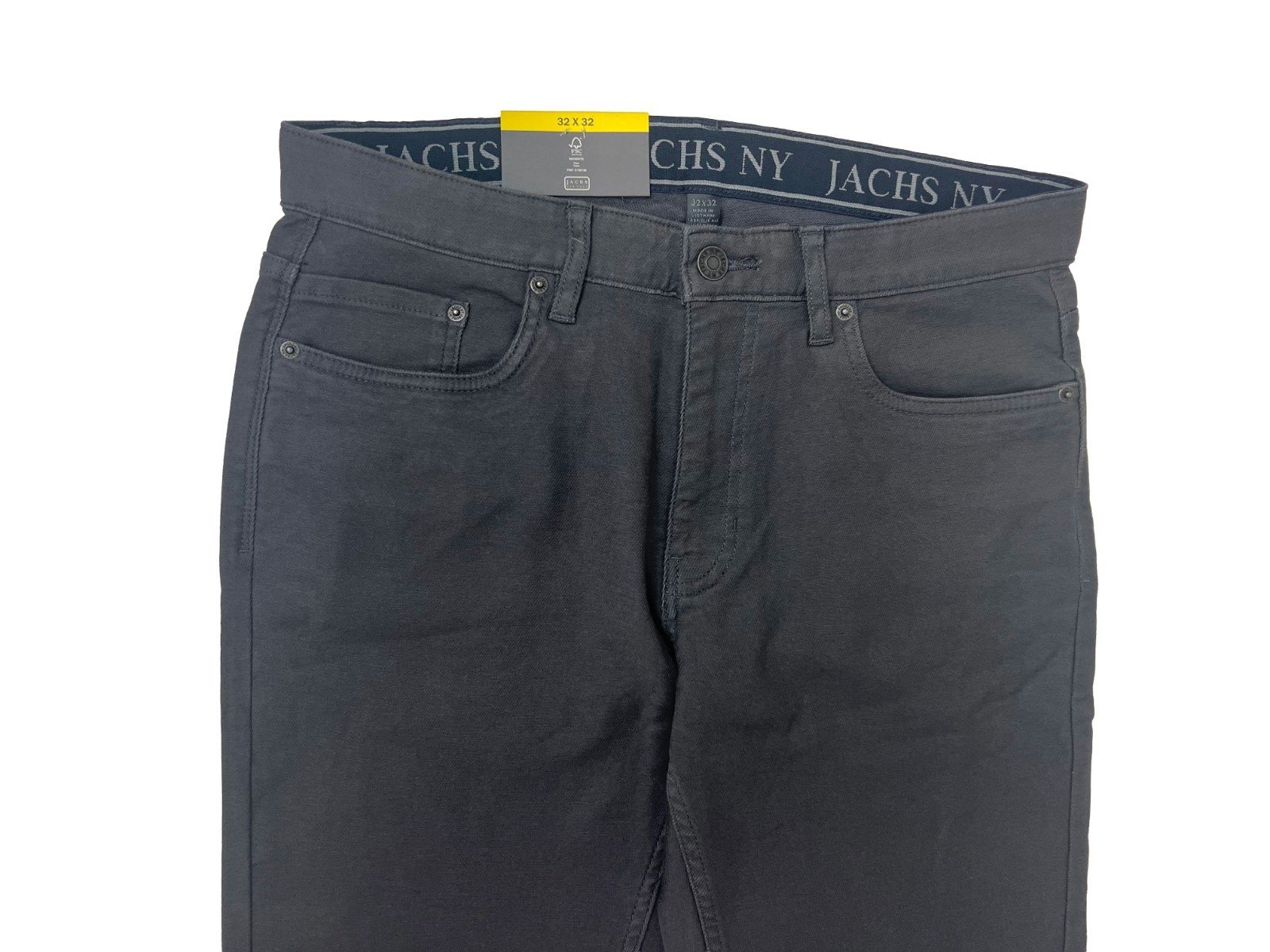 Jachs Ny Men's Grey Pant 5 Pocket Stretch Straight Fit - Image 4