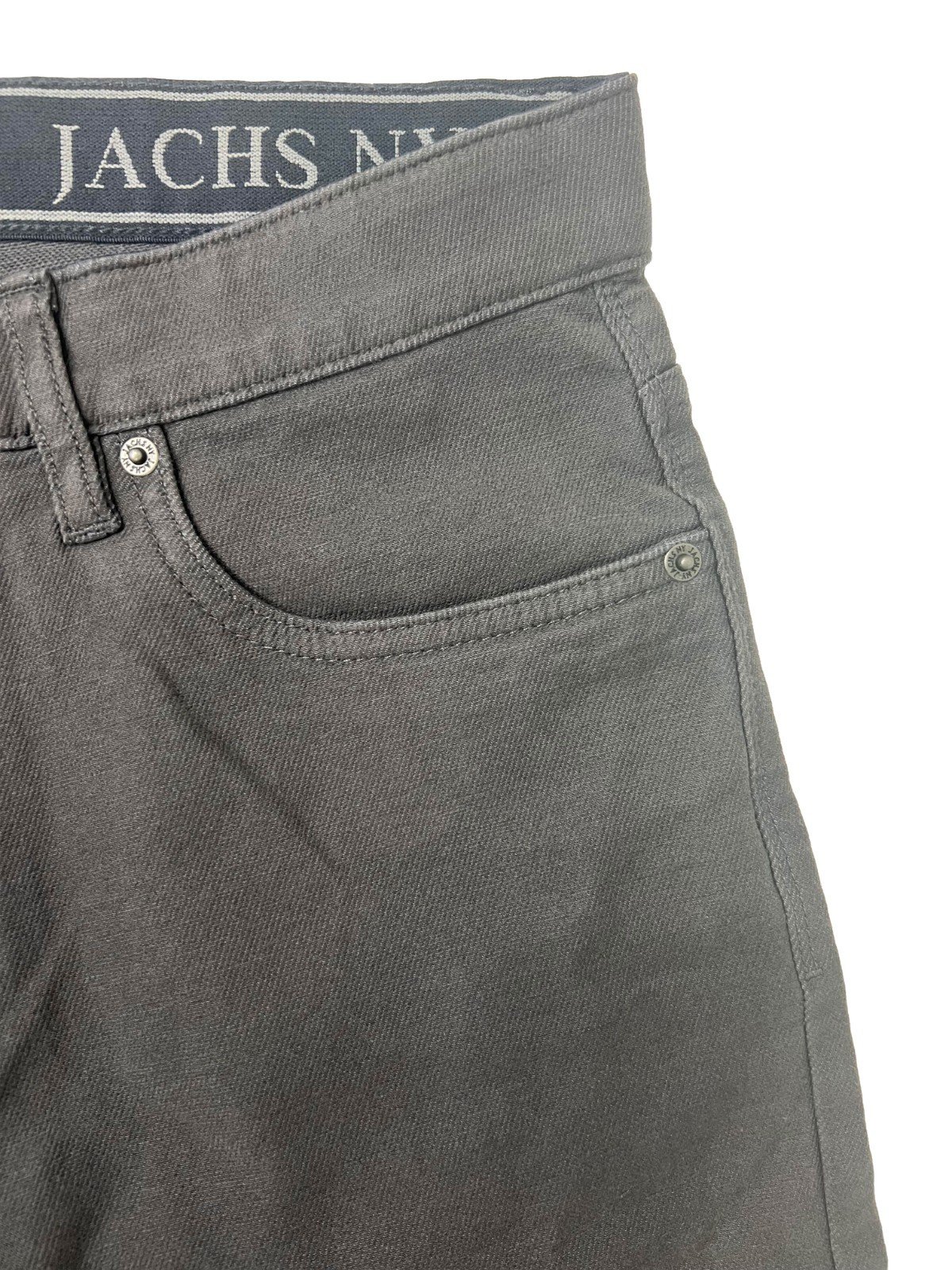 Jachs Ny Men's Grey Pant 5 Pocket Stretch Straight Fit - Image 7