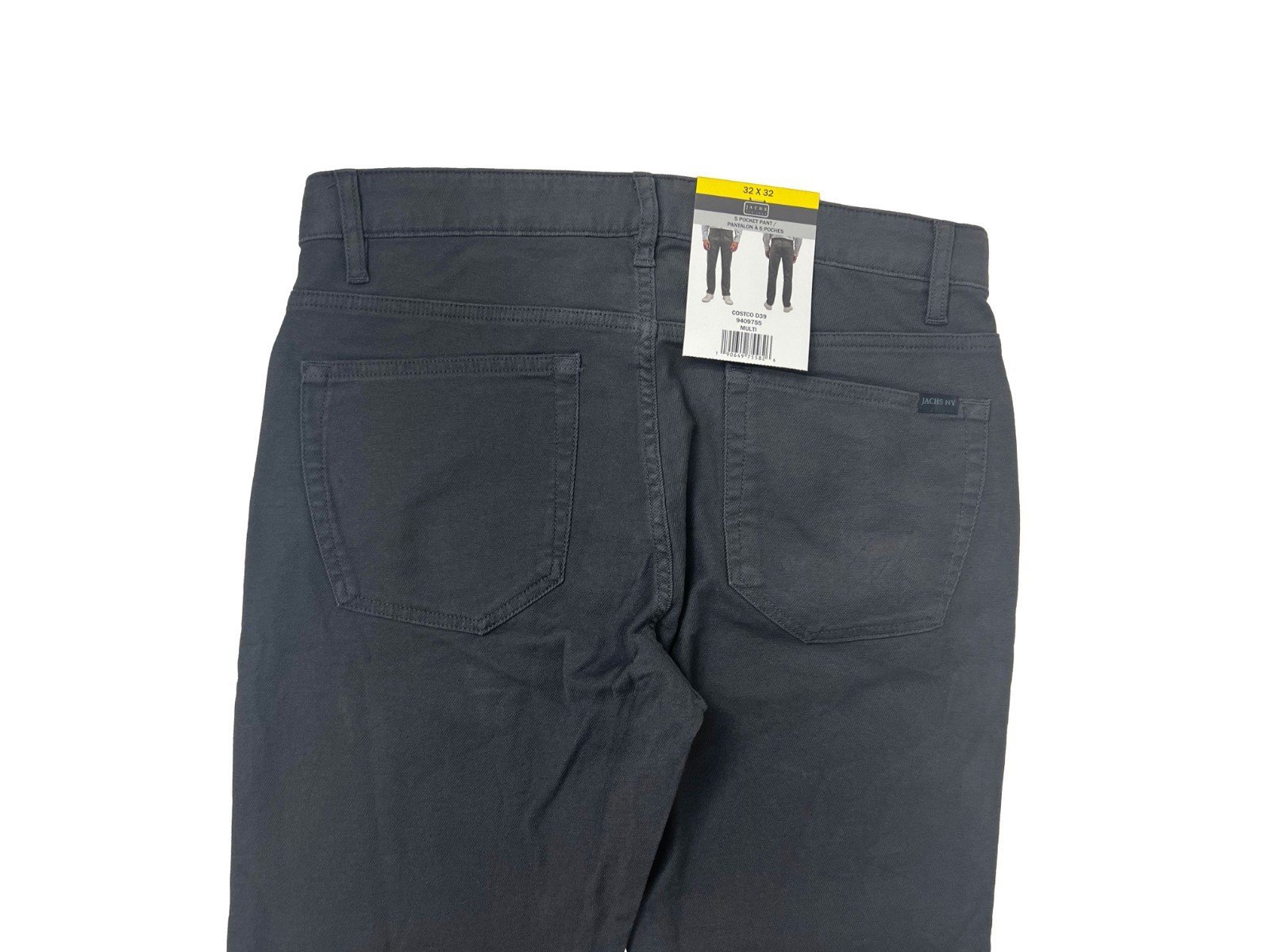 Jachs Ny Men's Grey Pant 5 Pocket Stretch Straight Fit - Image 10