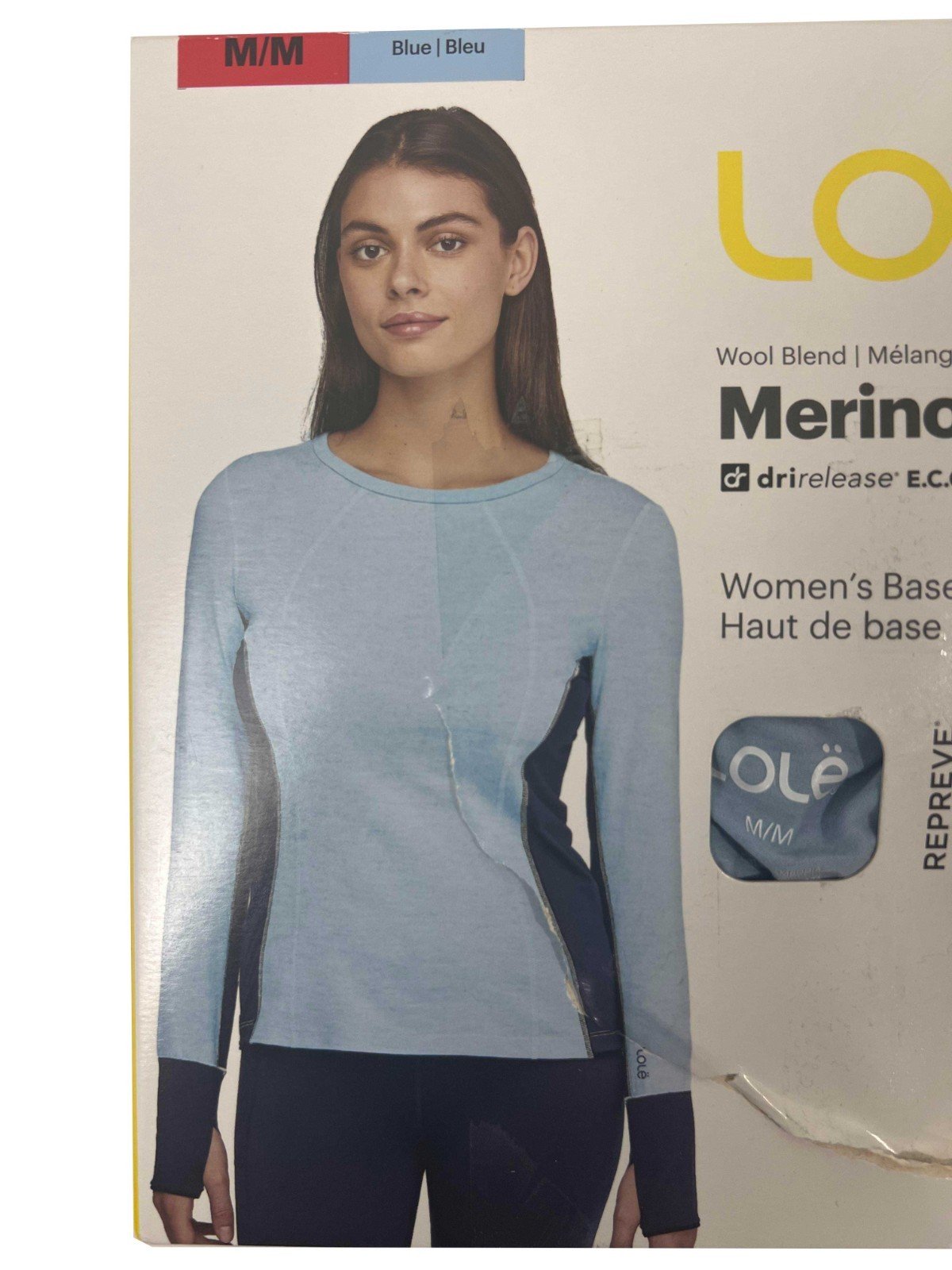 Lole Women’s Blue Top Merino Wool Blend Baselaye L/S - Image 14