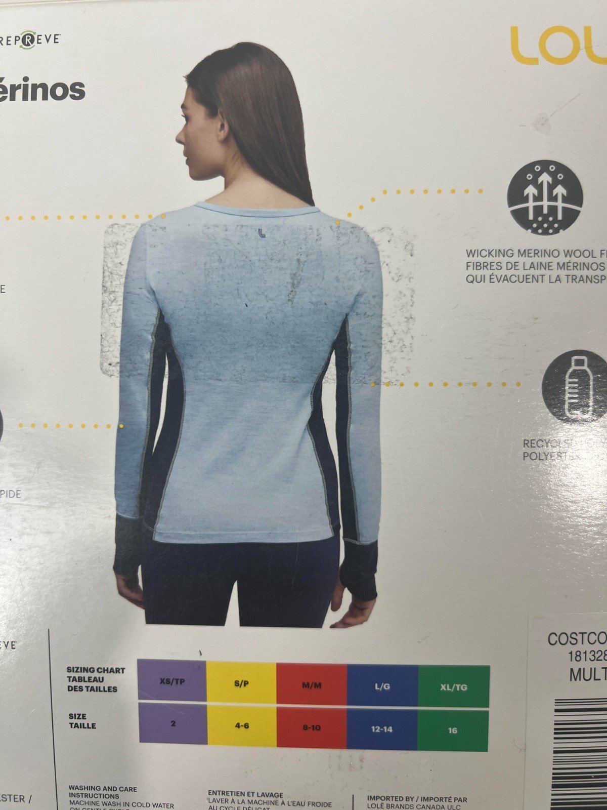 Lole Women’s Blue Top Merino Wool Blend Baselaye L/S - Image 15