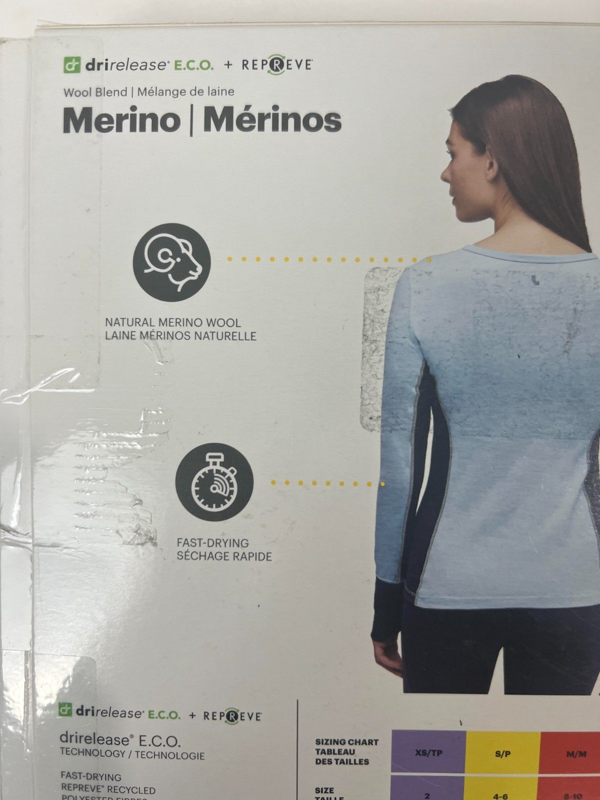 Lole Women’s Blue Top Merino Wool Blend Baselaye L/S - Image 16