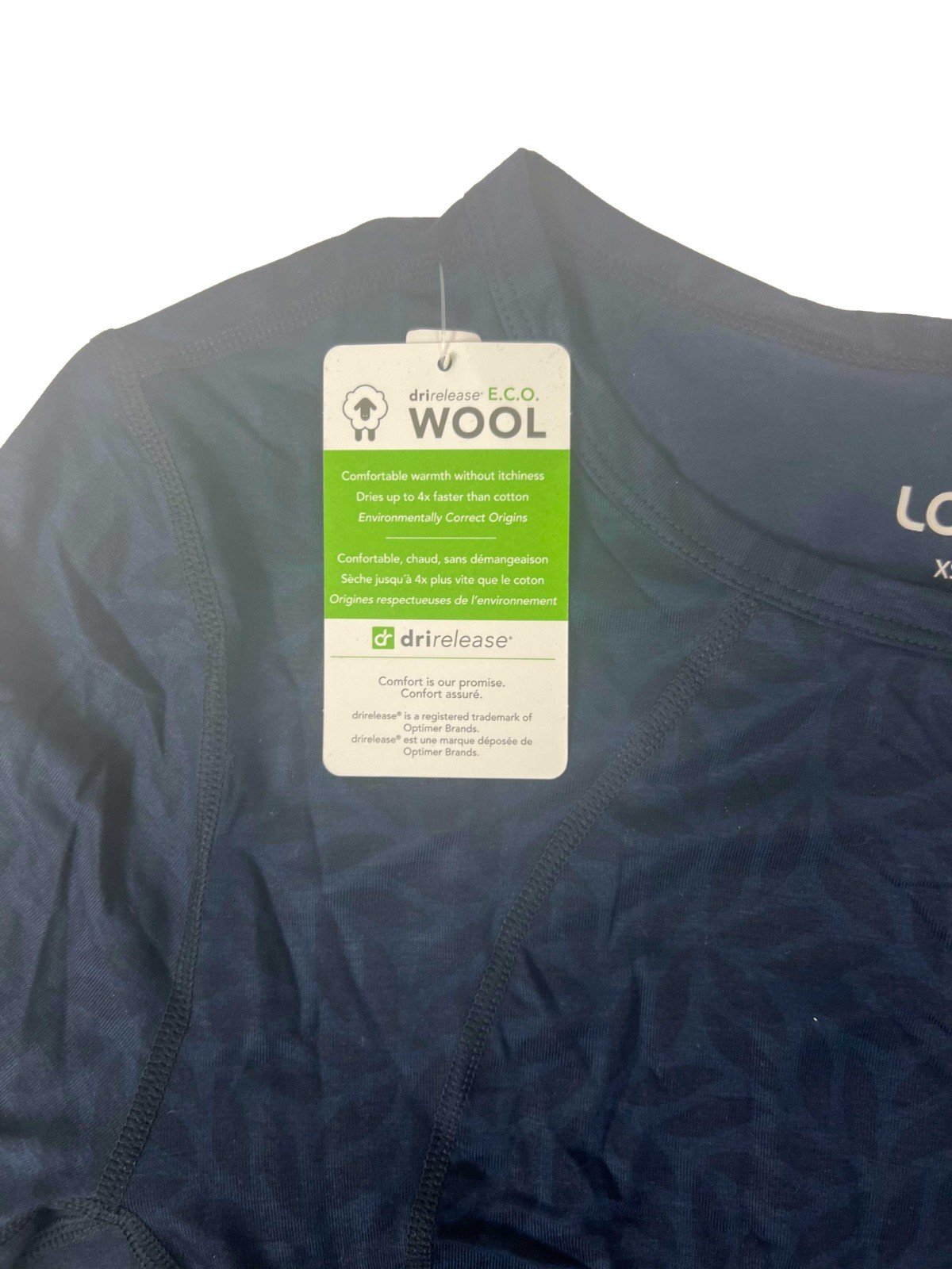 Lole Women’s Dark Blue Top Merino Wool Blend Baselaye L/S - Image 7