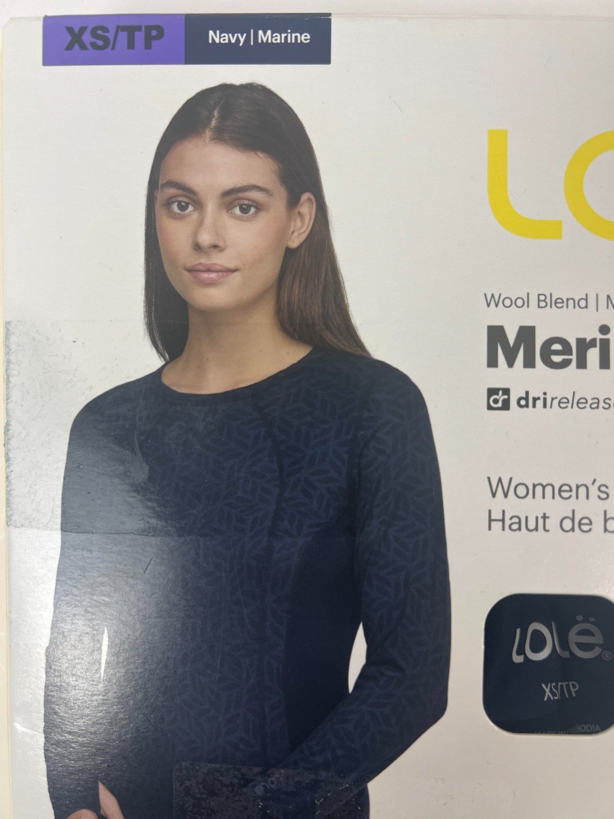 Lole Women’s Dark Blue Top Merino Wool Blend Baselaye L/S - Image 17