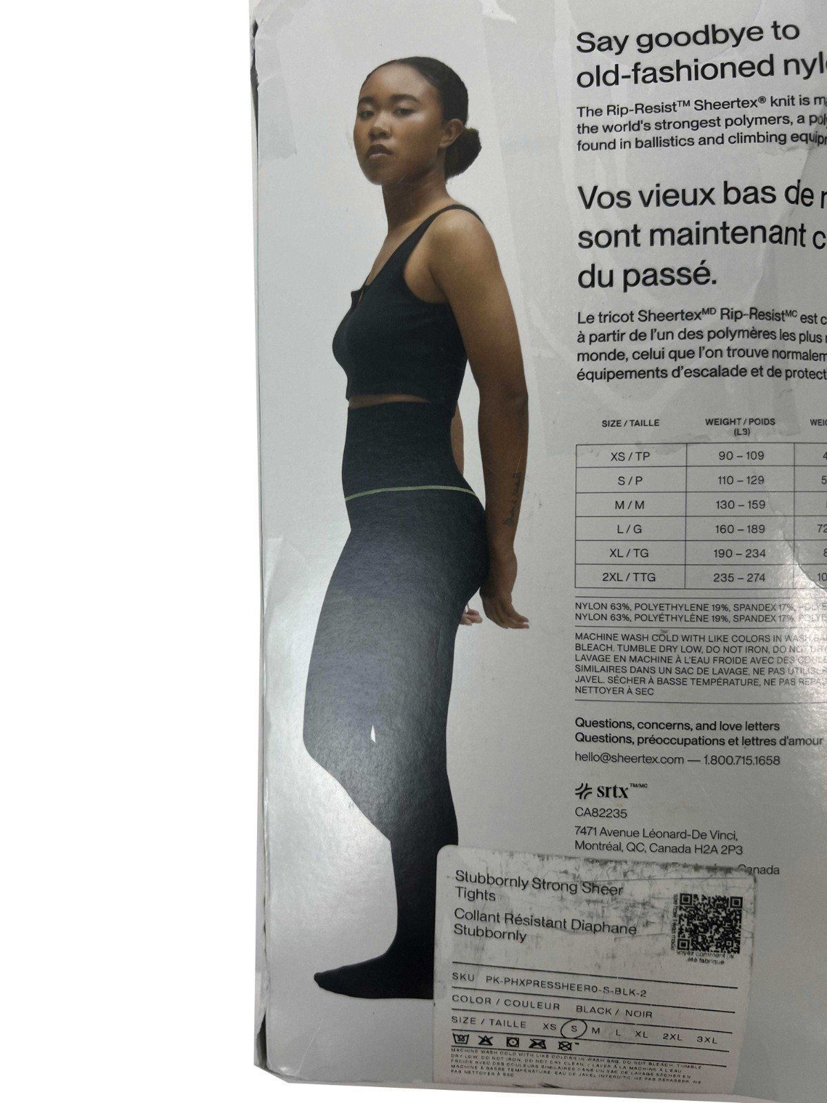 Sheertex Stubbornly Strong Rip Resist Women's Black Tights - 2 Pack - Image 7