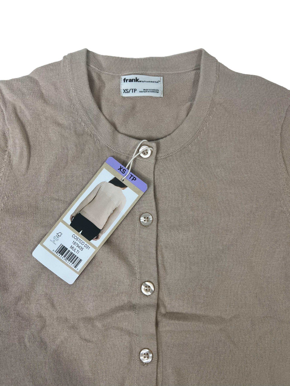 Frank Women's Brown Cardigan Sweater Long Sleeve - Image 7