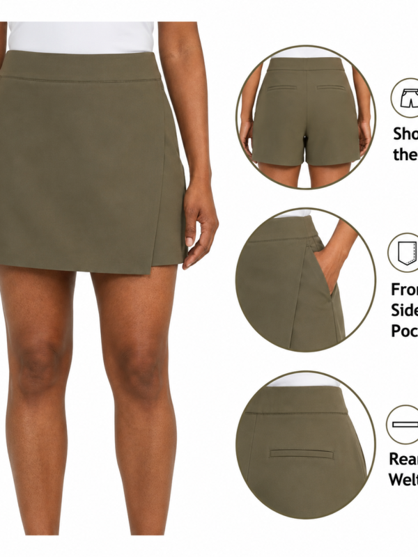 Frank. by Frank And Oak Women's Olive Green Skort