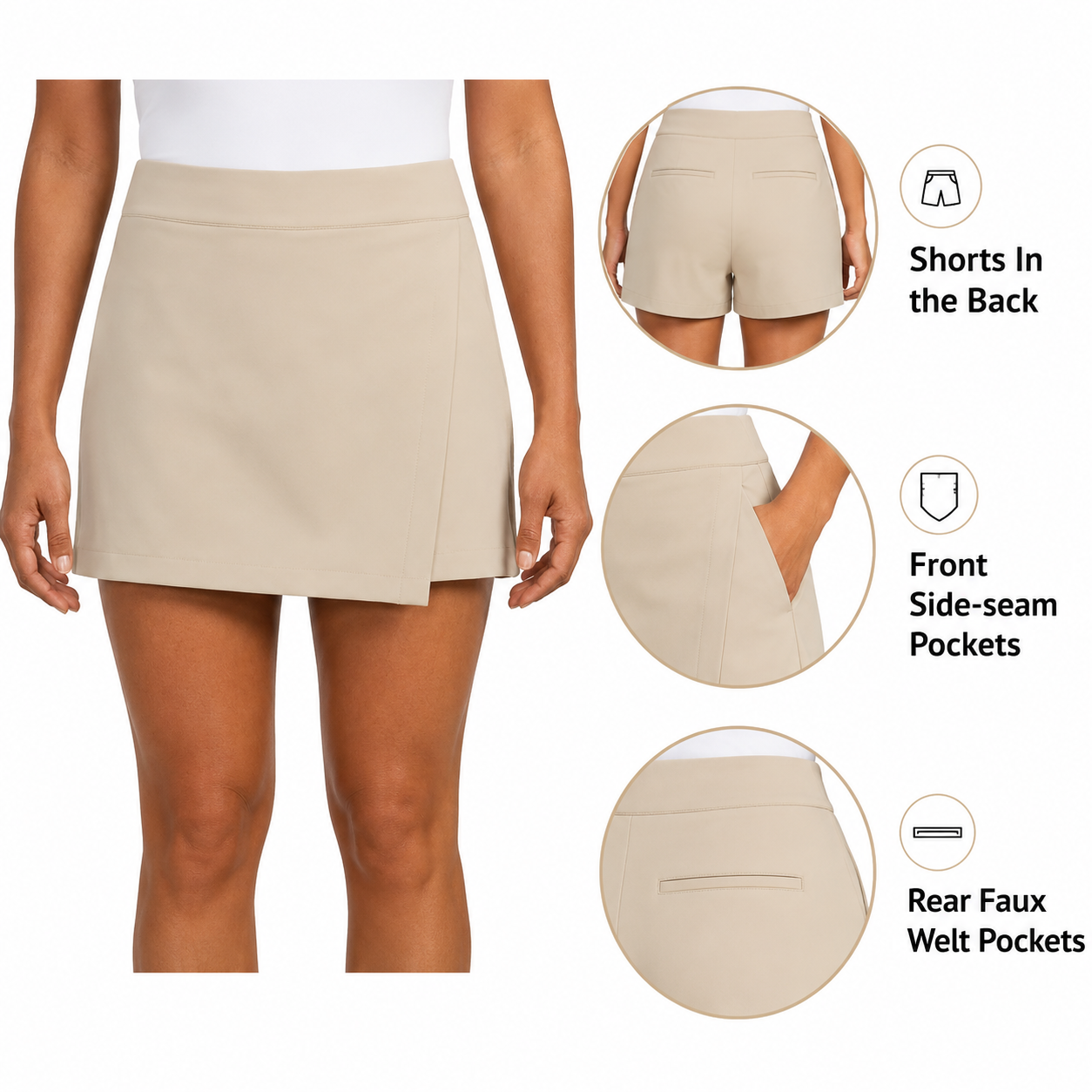 Frank. by Frank And Oak Women's Beige Skort