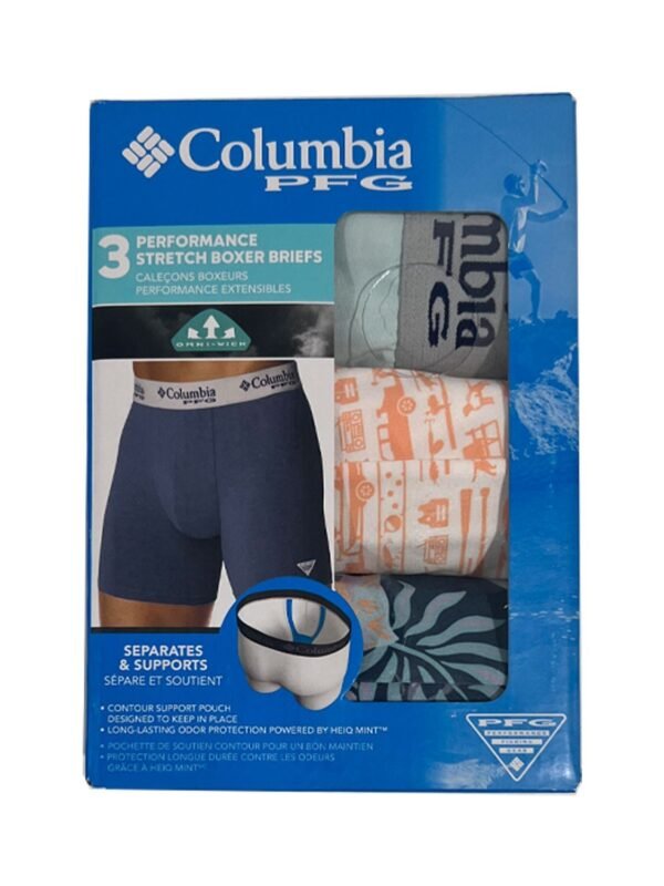 Columbia Men's 3 Pack Performance Stretch Boxer Briefs (115)