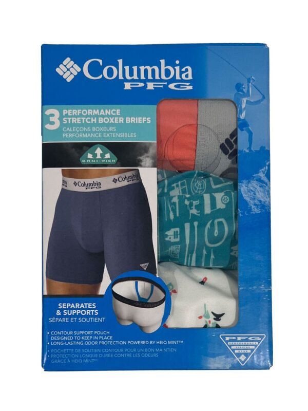 Columbia Men's 3 Pack Performance Stretch Boxer Briefs (112)
