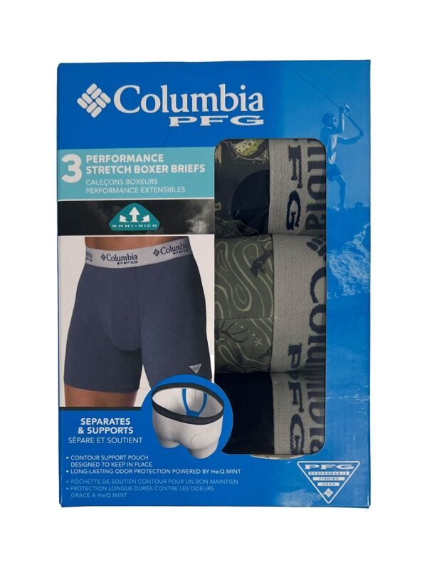 Columbia Men's 3 Pack Performance Stretch Boxer Briefs (111)