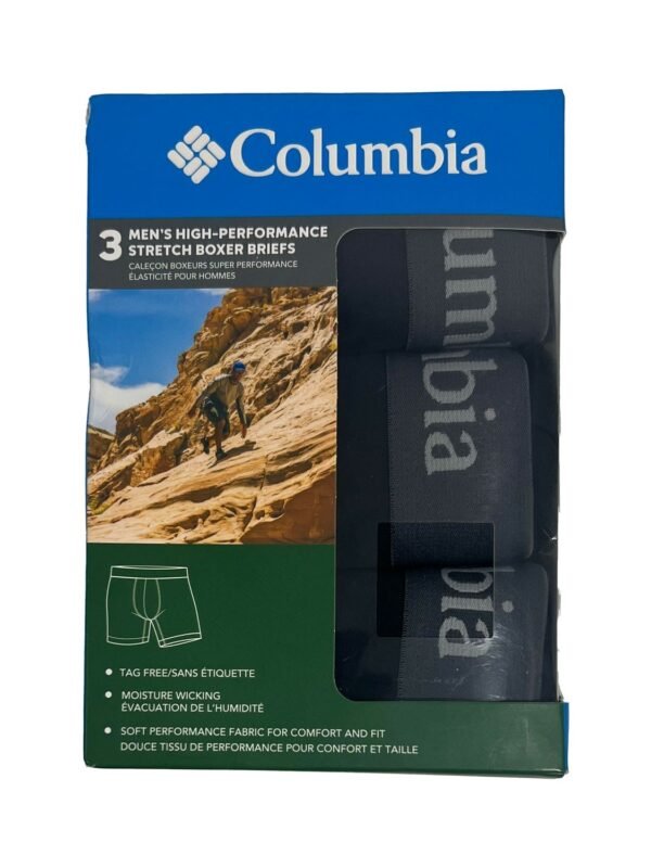 Columbia Men's 3 Pack High Performance Stretch Boxer Briefs (110)