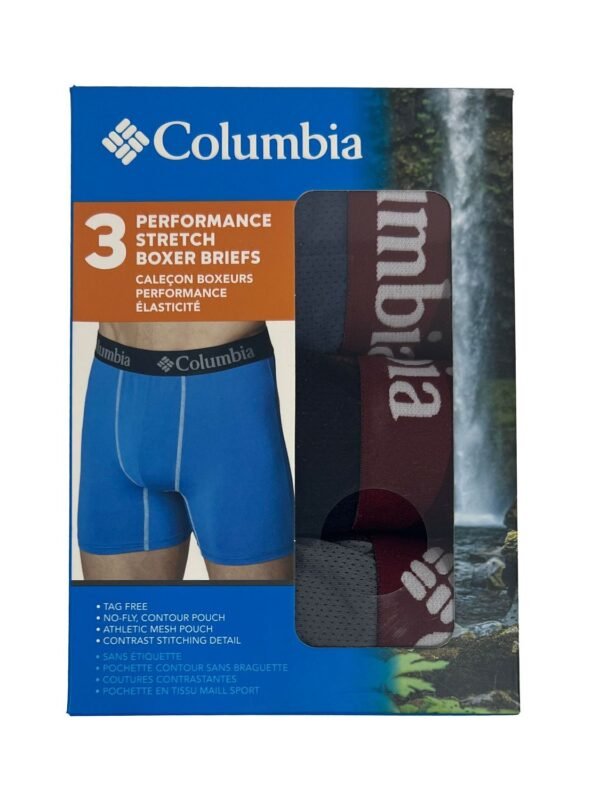 Columbia Men's 3 Pack Performance Stretch Boxer Briefs (108)