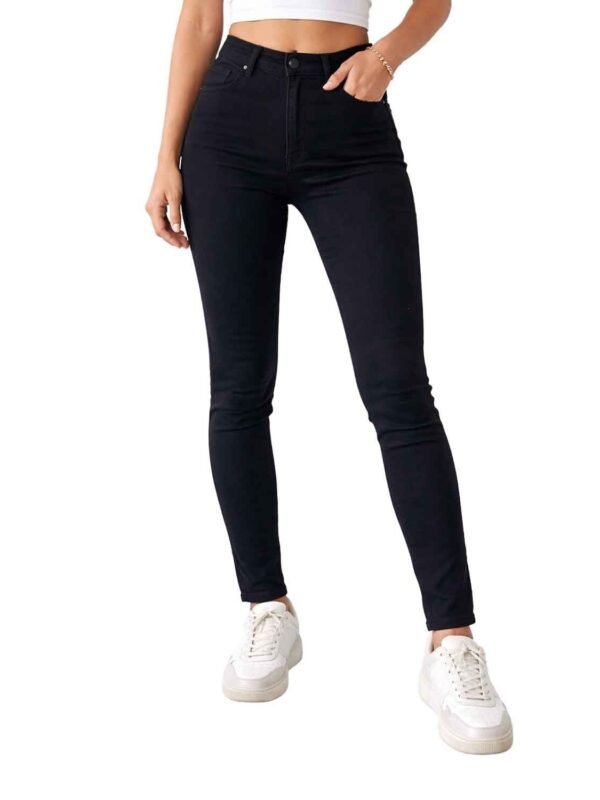 United Colors of Benetton Women's Black Pants High Rise 5-Pocket (026)