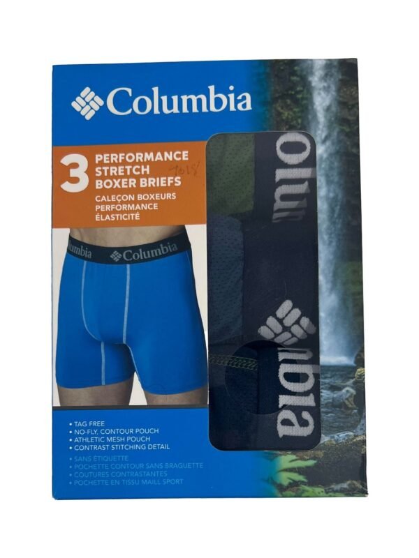 Columbia Men's 3 Pack Performance Stretch Boxer Briefs (106)