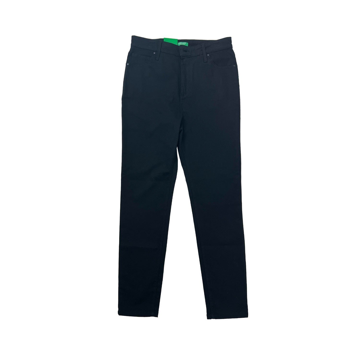 United Colors of Benetton Women's Black Pants High Rise 5-Pocket (026) - Image 2