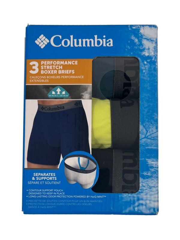 Columbia Men's 3 Pack Performance Stretch Boxer Briefs (104)