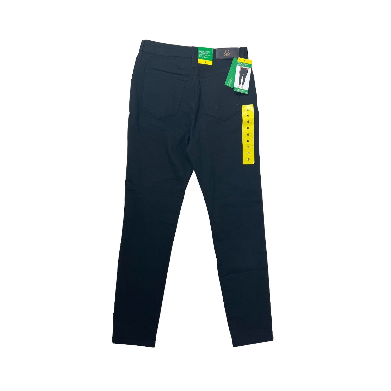 United Colors of Benetton Women's Black Pants High Rise 5-Pocket (026) - Image 3