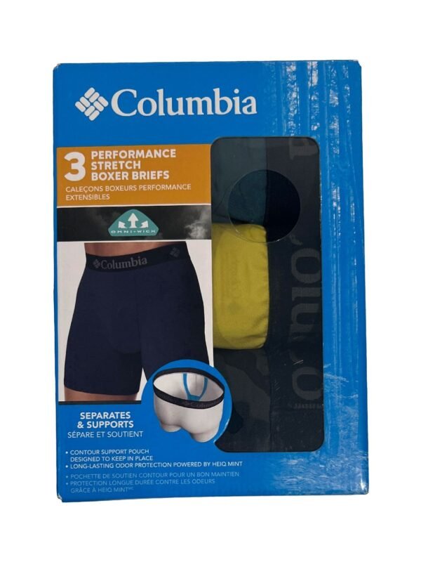 Columbia Men's 3 Pack Performance Stretch Boxer Briefs (102)