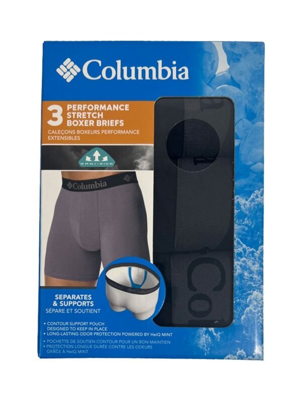 Columbia Men's 3 Pack Performance Stretch Boxer Briefs (099)