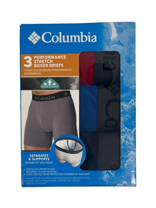 Columbia Men's 3 Pack Performance Stretch Boxer Briefs (098)