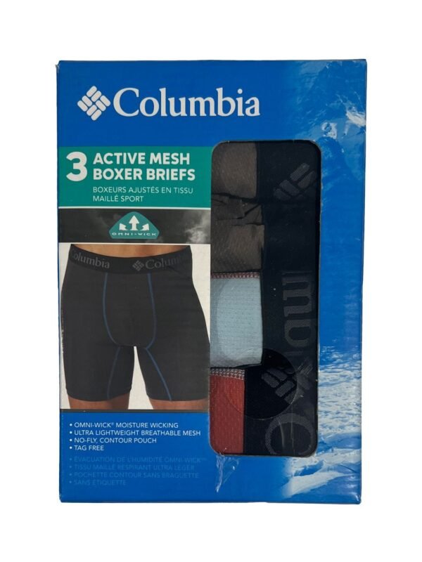 Columbia Men's 3 Pack Active Mesh Boxer Briefs (095)