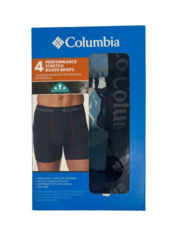 Columbia Men's 4 Pack Performance Stretch Boxer Briefs (090)