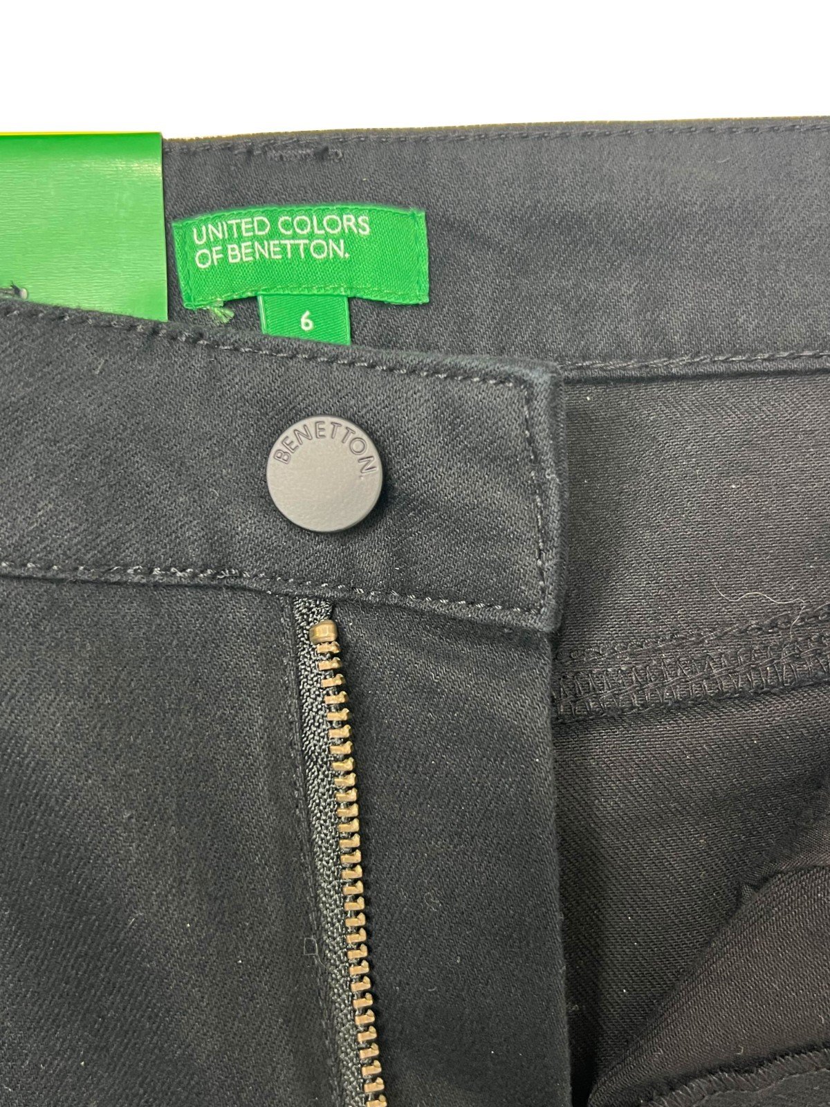 United Colors of Benetton Women's Black Pants High Rise 5-Pocket (026) - Image 10